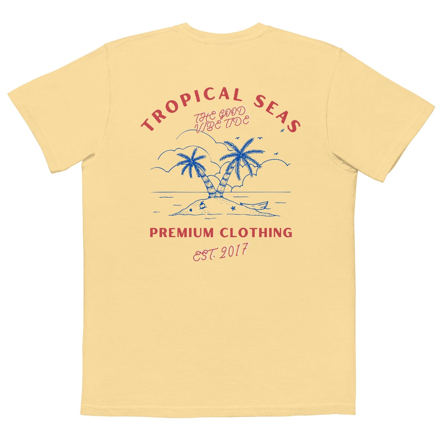 Tropical 4th of July Pocket T-shirt