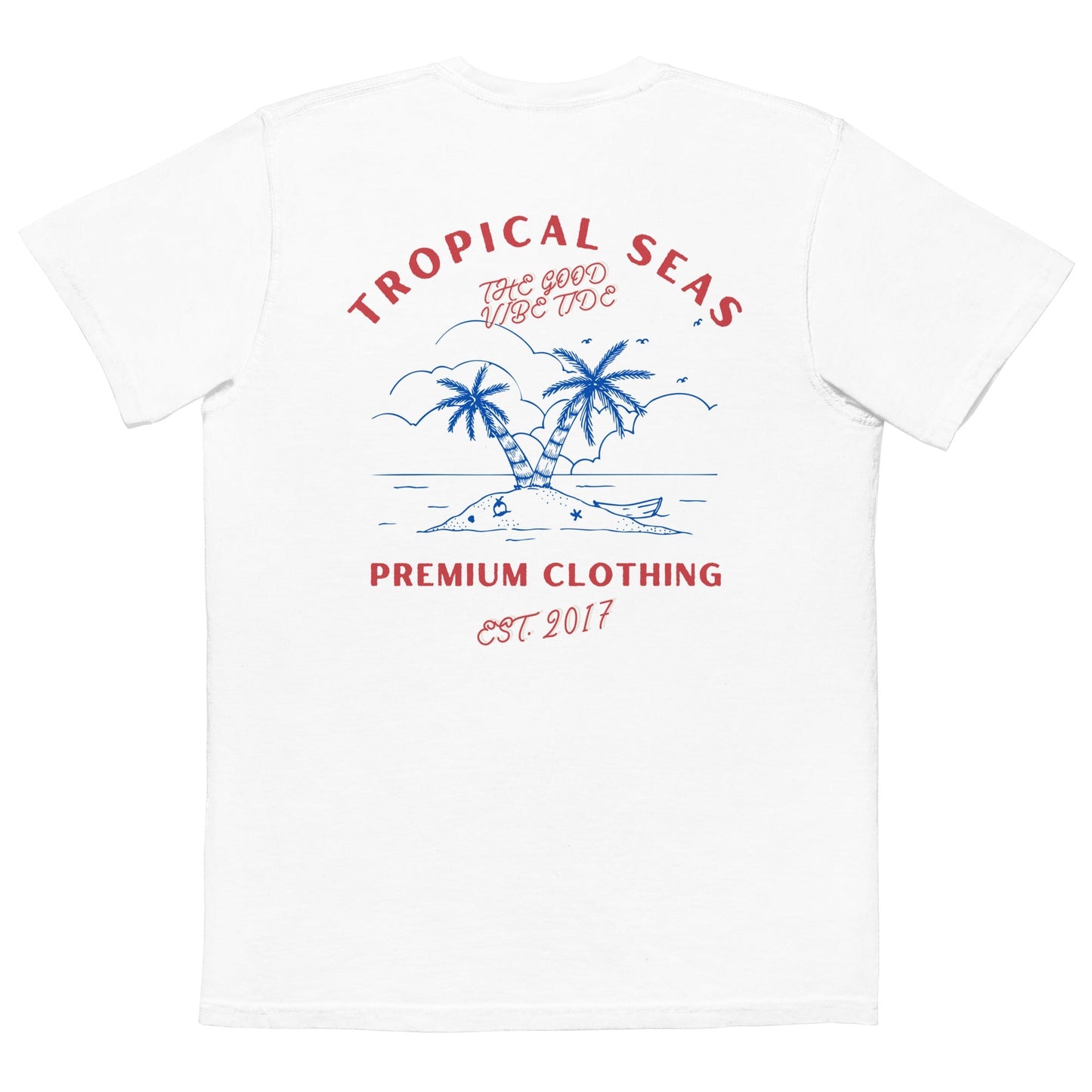 Tropical 4th of July Pocket T-shirt
