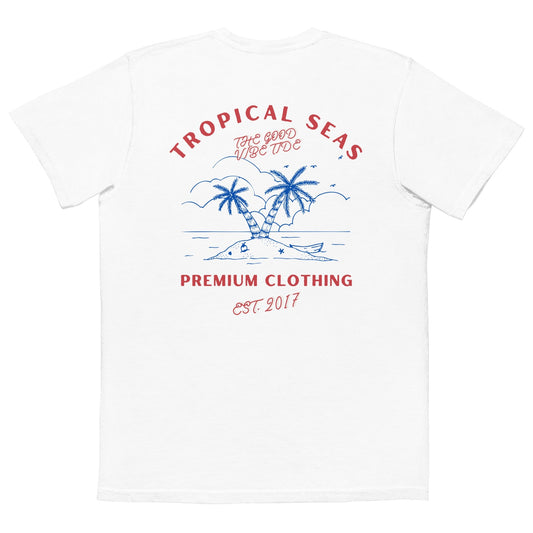 Tropical 4th of July Pocket T-shirt